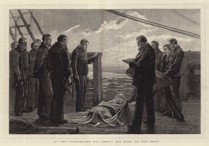 På havet, derfor forplikter vi kroppen hans til dypet
